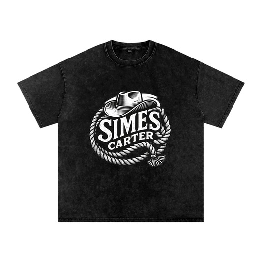 Snow Washed Oversized Cotton T-Shirt