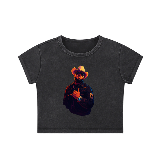 Snow Washed Crop Top